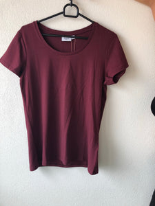 BERRY/T-SHIRT WITH ROUND NECK